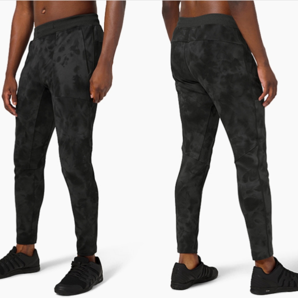 Lululemon Textured Tech Pant Diamond Dye Dark Grey Wash
